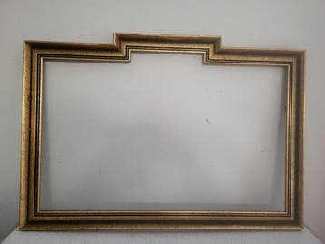 Lijst (7) - Hout glas, messing - Collage gouden lijsten