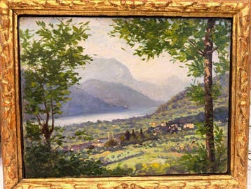 Teodoro Wolf Ferrari (1878-1945) - Mattino sul lago