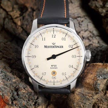 Meistersinger -  03 - Ivory - Swiss Automatic - Date - NEW, Nieuw