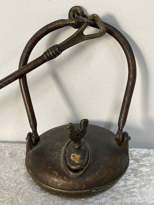 Mijnwerkerslamp - Olielamp - Koper, Antiquités & Art, Curiosités & Brocante