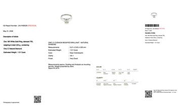 Ring - 18 karaat Witgoud - 1.51ct. tw. Diamant (Natuurlijk)