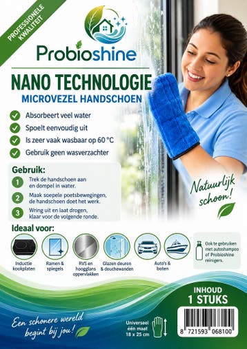 Nanovezel handschoen voor streeploos schoonmaken, Huis en Inrichting, Ophalen of Verzenden
