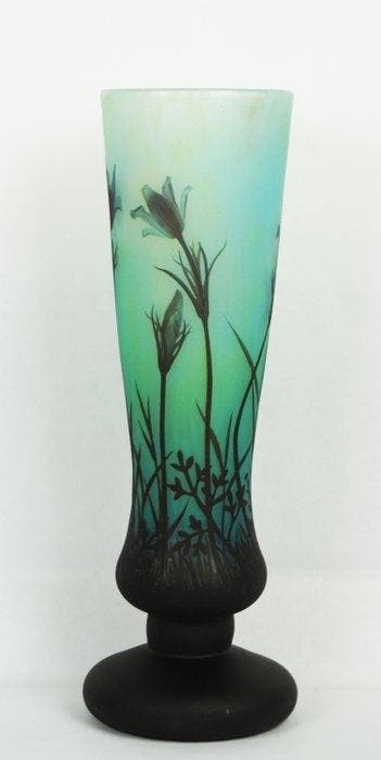 Daum Nancy - Vaas - Grande vaso in vetro con decorazioni