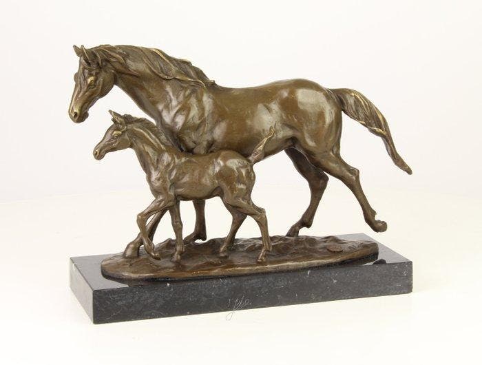 Sculpture, Beautiful & Substantial Art Deco Bronze Sculpture, Antiek en Kunst, Curiosa en Brocante