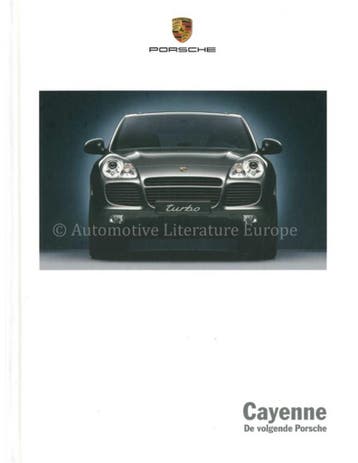 2004 PORSCHE CAYENNE HARDCOVER BROCHURE NEDERLANDS