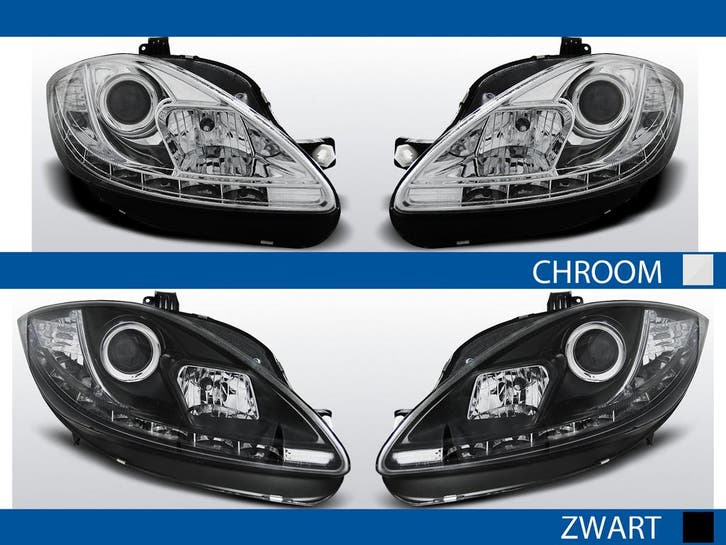 Koplampen Devil Eyes | geschikt voor Seat Leon/Altea 2009-20, Auto-onderdelen, Verlichting, Nieuw, Seat, Verzenden