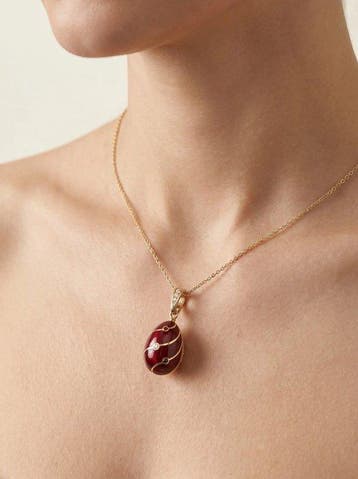 Halsketting - 18 karaat Geel goud - Sarah Fabergé Rode, Nieuw