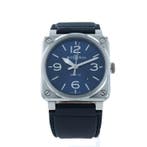 Bell & Ross - BR03-92 Steel Date - BR03-92-BLU-ST/SCA -, Handtassen en Accessoires, Horloges | Heren, Nieuw