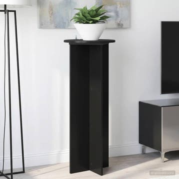 vidaXL Plantenstand 2 st Zwart Ø40 x 100 cm Bewerkt hout, Verzenden, Nieuw
