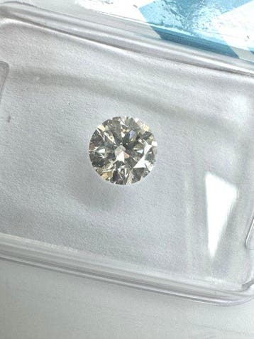 1 pcs Diamant (Natuurlijk) - 0.50 ct - Rond - I - SI2 -