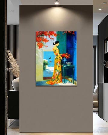 Matteo - Blossom at the Blue Door, Antiek en Kunst