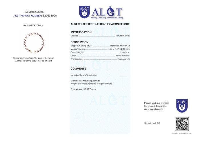 Zonder minimumprijs - Armband Zilver - Garnet -, Handtassen en Accessoires, Armbanden