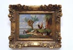 Albertus Verhoesen (1806-1881) - Pluimvee in landschap, Antiek en Kunst