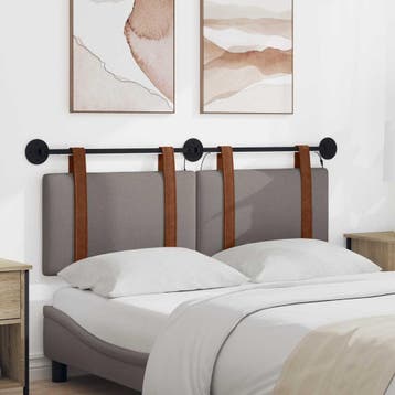 vidaXL Hangend hoofdbord Taupe Antiek PU, Verzenden, Nieuw