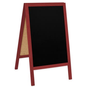 Krijtstoepbord | CLASSIC | Hout | Rood | 510x450x850(h)mm, Verzenden