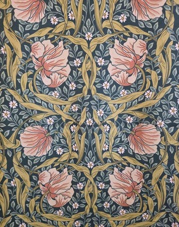 Stof Pimpernel William Morris GROEN Art Nouveau Limited