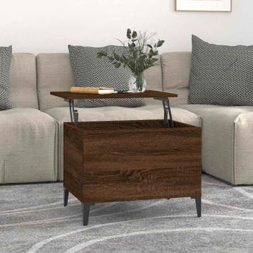 vidaXL Salontafel 60x44,5x45 cm bewerkt hout bruin, Verzenden, Nieuw
