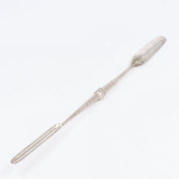 Mergboor - Nederland 19e eeuw - Cuillère à moelle - Argent, Antiek en Kunst