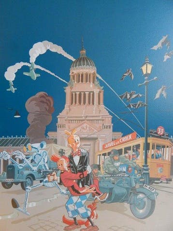 Schwartz, Olivier - 1 Offset Print - Spirou et Fantasio - Le