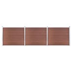 vidaXL Schuttingpanelenset 526x146 cm HKC bruin, Verzenden, Nieuw