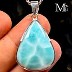 Pendentif argent en larimar - « Pierre du Dauphin » ou «, Collections