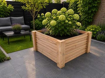 Veiling - 2x Douglas triple profiel bloembak - 40x40x40cm, Tuin en Terras, Nieuw