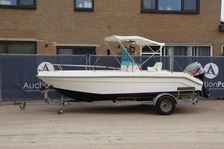 Veiling: Console Boot Benzine Mariner 40pk 5.60m met Trailer, Watersport en Boten, Speedboten, Ophalen