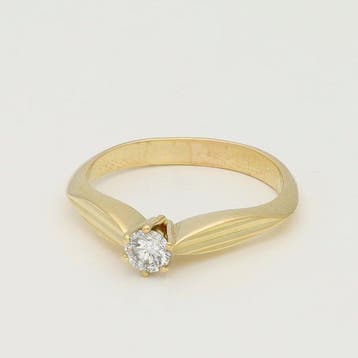 Bague - 18 carats Or jaune Diamant (Naturelle), Bijoux, Sacs & Beauté