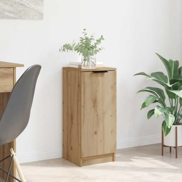 vidaXL Dressoir Artisan Eiken 30 x 30 x 70 cm Bewerkt hout, Verzenden