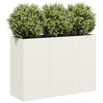 vidaXL Plantenbak 120x40x80 cm koudgewalst staal wit, Verzenden