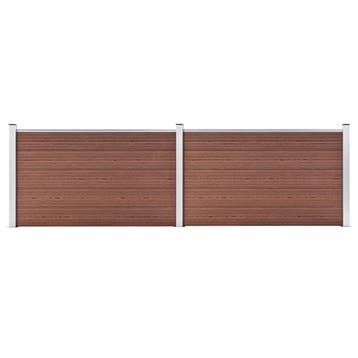 vidaXL Schutting 353x106 cm HKC bruin, Verzenden, Nieuw