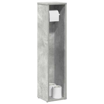 vidaXL Badkamerkast met rolhouder betongrijs 20,5x20x90 cm, Verzenden, Nieuw