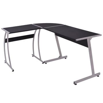 vidaXL Hoekbureau L-vormig zwart, Verzenden