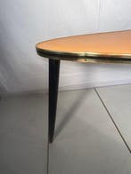 Set bijzettafels - Verguld messing, Vurenhout - Salontafel