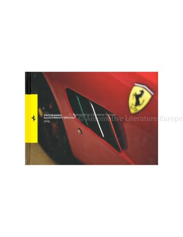 2018 FERRARI PROGRAMMA ALLESTIMENTI SPECIALI HARDCOVER BOEK