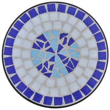 vidaXL Bijzeltafel mozaïek blauw en wit, Verzenden, Nieuw