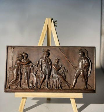 Beeldje - Ancient Greek-themed figure reliefs - Gemaakt van