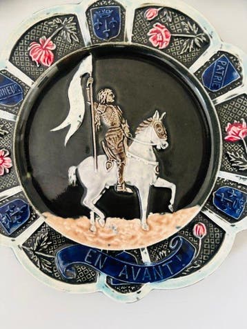 Wandbord (3) - Majolica keramiek - Jeanne D’arc wandborden