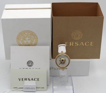 Versace - Like new Palazzo Empire White Dial Gold Tone Swiss, Nieuw