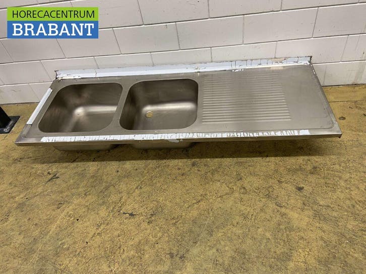 Plan de travail en acier inoxydable Double évier 190 x 70 cm, Articles professionnels, Horeca | Autre, Envoi