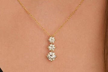 Halsketting - 14 karaat Geel goud - 3.55ct. tw. Diamant, Handtassen en Accessoires, Nieuw