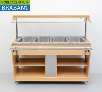 HCB Verrijdbaar warmhoudbuffet 4 x 1/1 GN 149,2 cm 230V, Ophalen of Verzenden, Nieuw in verpakking