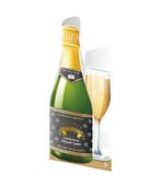 Champagne Kaart Nieuwe Zaak 18cm, Verzenden