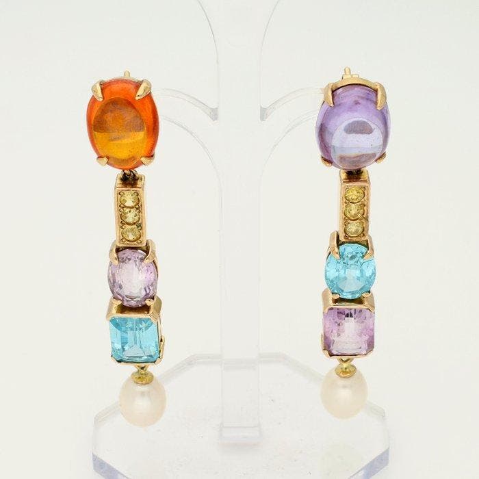 Oorbellen - 18 karaat Geel goud, Bijoux, Sacs & Beauté, Boucles d'oreilles