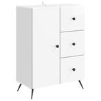 vidaXL Dressoir met lade Hoogglans Wit 66 x 34,5 x 90 cm, Verzenden, Nieuw