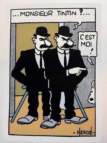 Tintin - 1 Sérigraphie Clair Obscur - 60ème anniversaire -