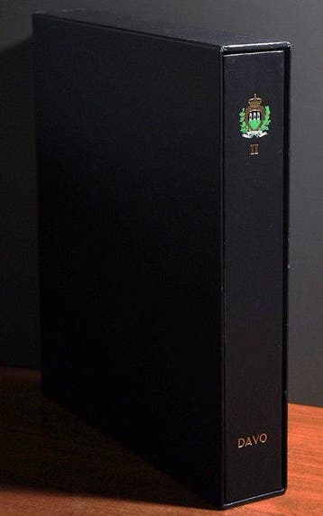 Accessoires San Marino - Een leeg Luxe DAVO album met, Gestempeld