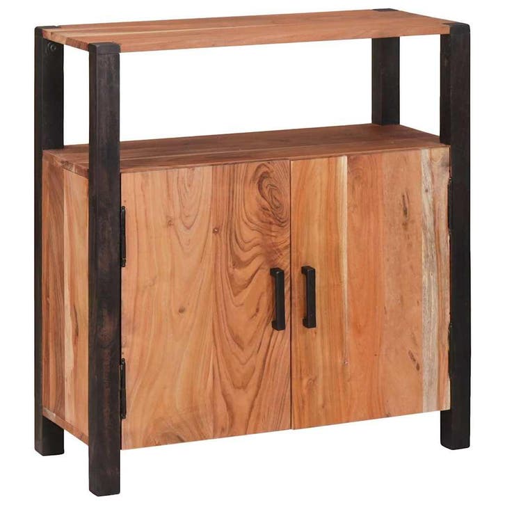 vidaXL Dressoir Bruin 70 x 30 x 75 cm Massief Acacia Hout, Huis en Inrichting, Kasten | Dressoirs, Nieuw, Verzenden