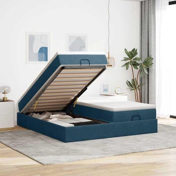 vidaXL Ottoman bed met matrassen 180x200cm fluweel, Huis en Inrichting, Verzenden, Nieuw