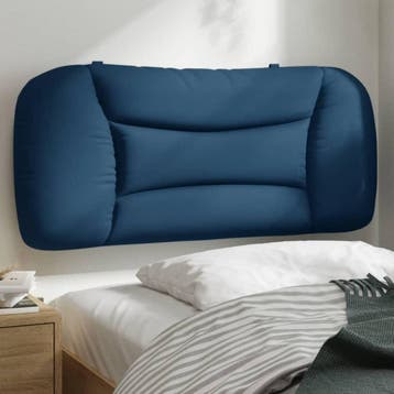 vidaXL Hoofdbordkussen Hvar 90 cm stof blauw, Verzenden